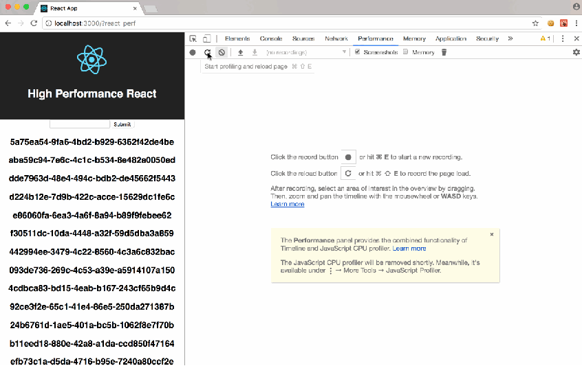 Performance audit after implementing shouldComponentUpdate()