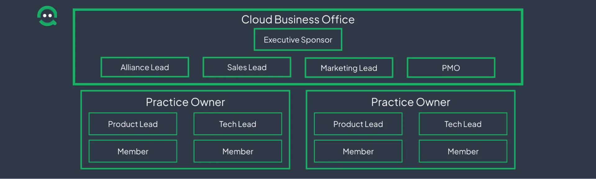 Example Cloud Center of Excellence Structure