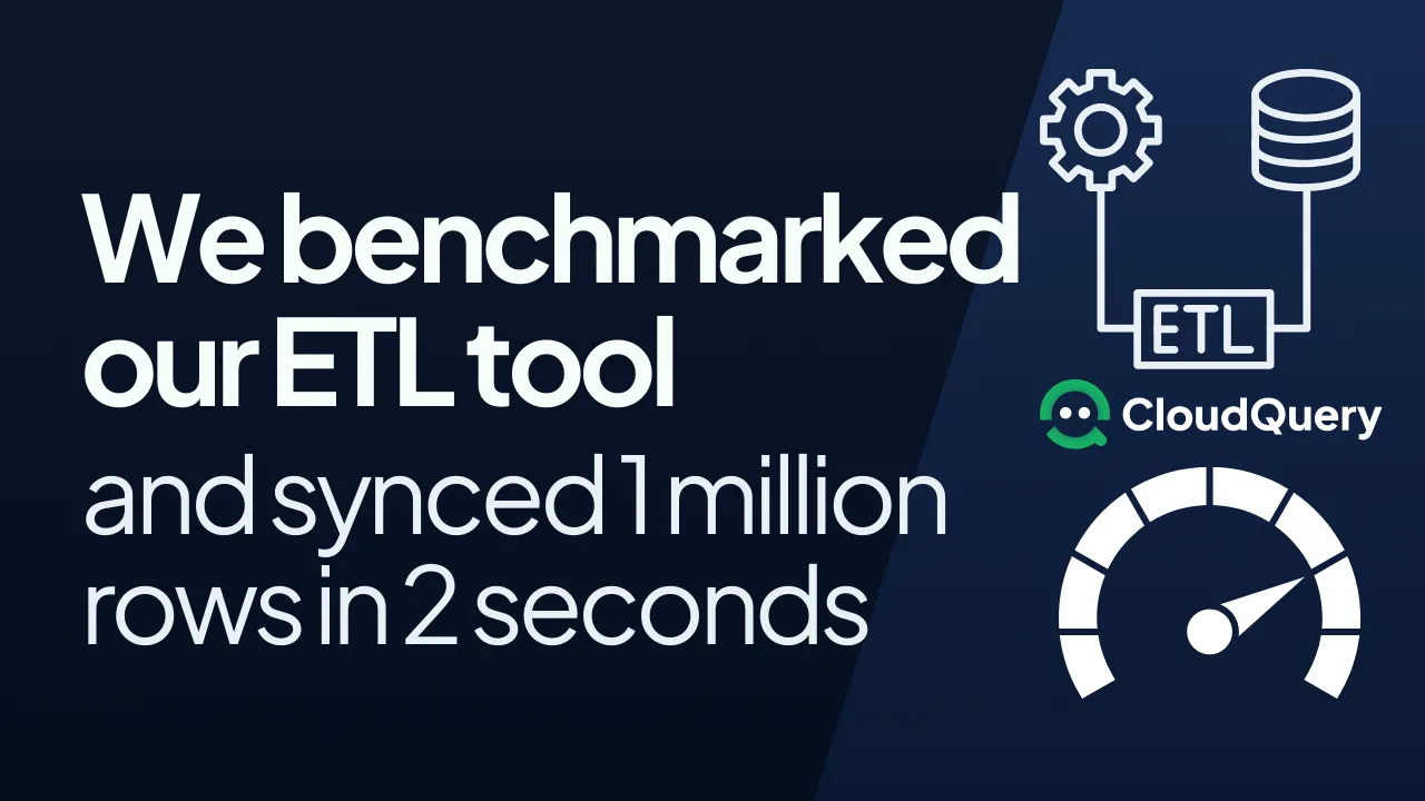 Hero image for We benchmarked our ETL tool and synced 1 million rows in 2 seconds on a MacBook