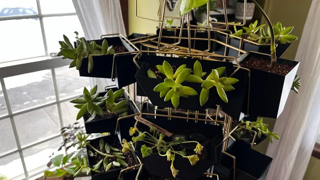 Close-up of the 3D printed planter showing the drainage holes