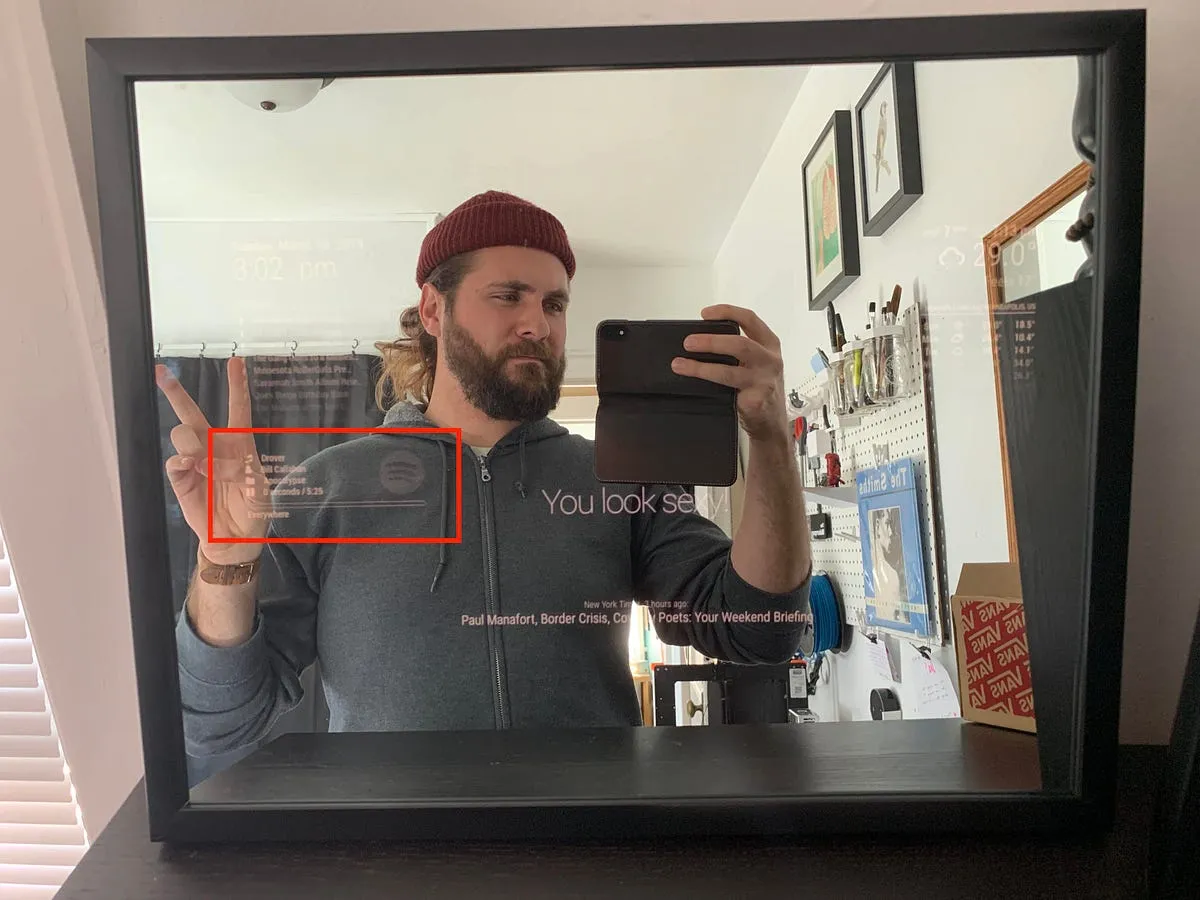 My MagicMirror project with Spotify integration.