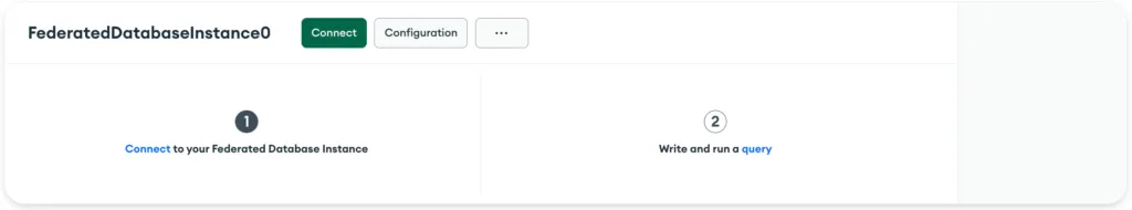 Screenshot from the MongoDB Atlas Data Lake overview page with a red box highlighting the "Connect" button.