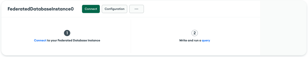 Screenshot from the MongoDB Atlas Data Lake overview page with a red box highlighting the \"Connect\" button.